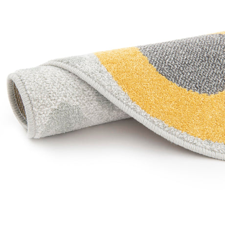 Gray 5' 3 x 5' 3 Whimsy Kids Round Area Rug for Baby Nursery, Toddler Playroom,  Bedrooms Playful Fun Design Easy Clean Carpet for Sale at Rug Engine