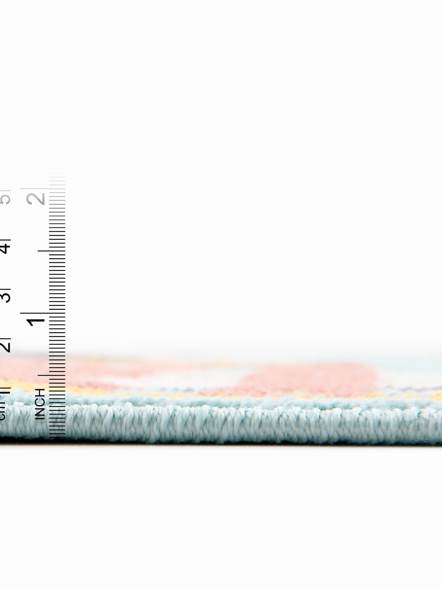 Teal 5' 3 x 8' Whimsy Kids Rectangle Area Rug for Baby Nursery, Toddler Playroom, Bedrooms