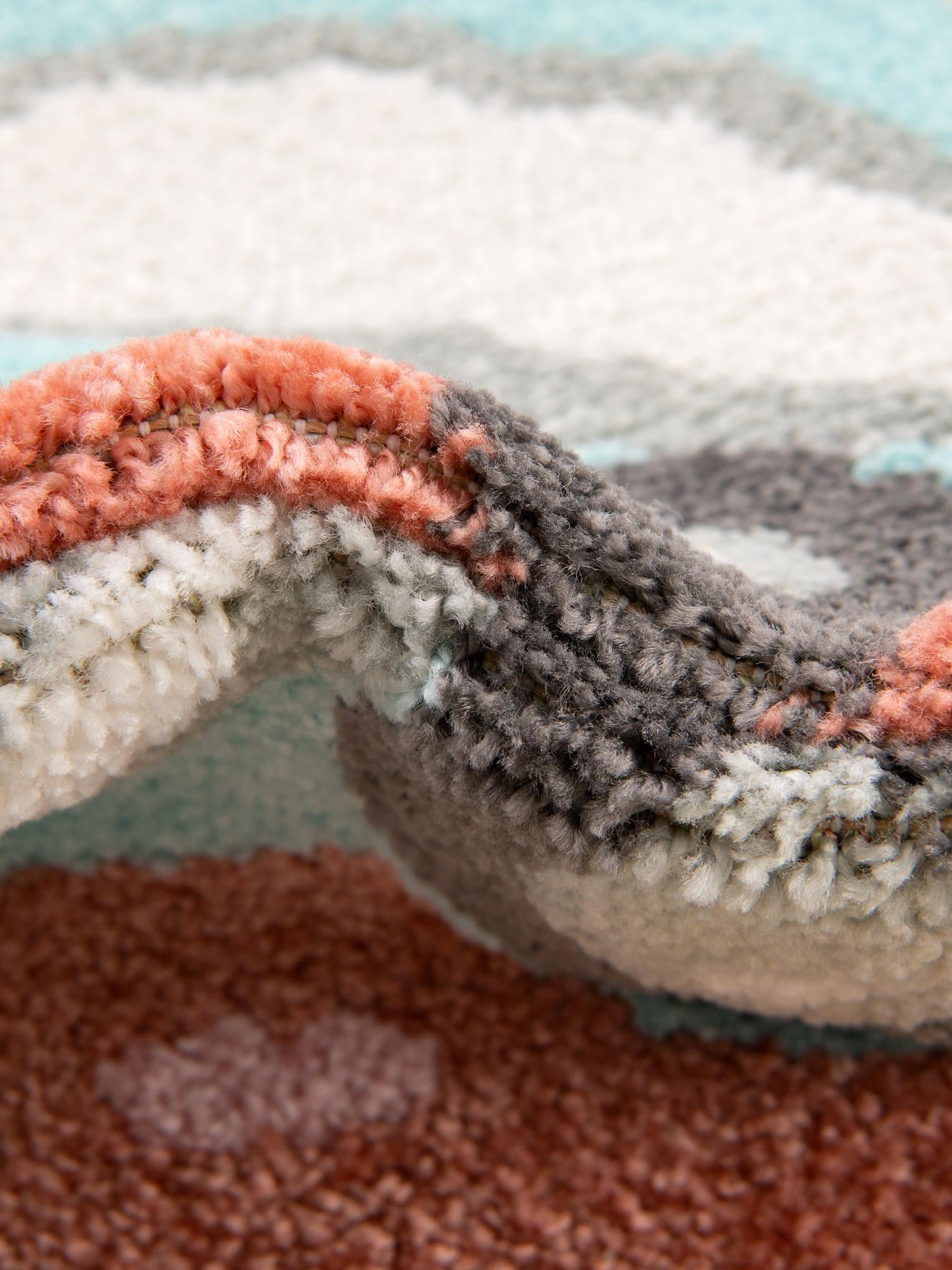 Teal 2' 2 x 2' 11 Whimsy Kids Rectangle Area Rug for Baby Nursery, Toddler Playroom, Bedrooms