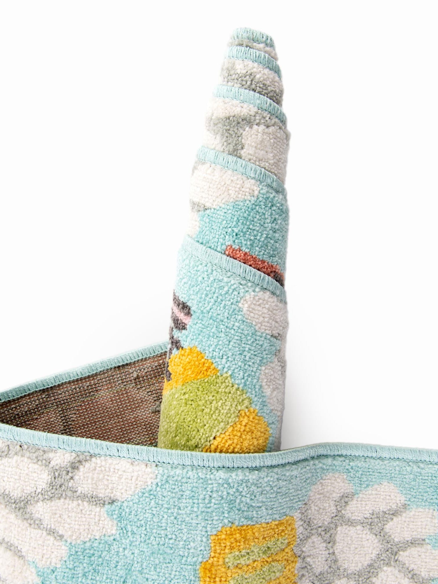 Teal 5' 3 x 8' Whimsy Kids Rectangle Area Rug for Baby Nursery, Toddler Playroom, Bedrooms