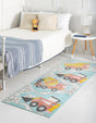 Teal 2' 2 x 6' Whimsy Kids Runner Rug