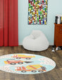 Teal 3' 3 x 3' 3 Whimsy Kids Round Rug
