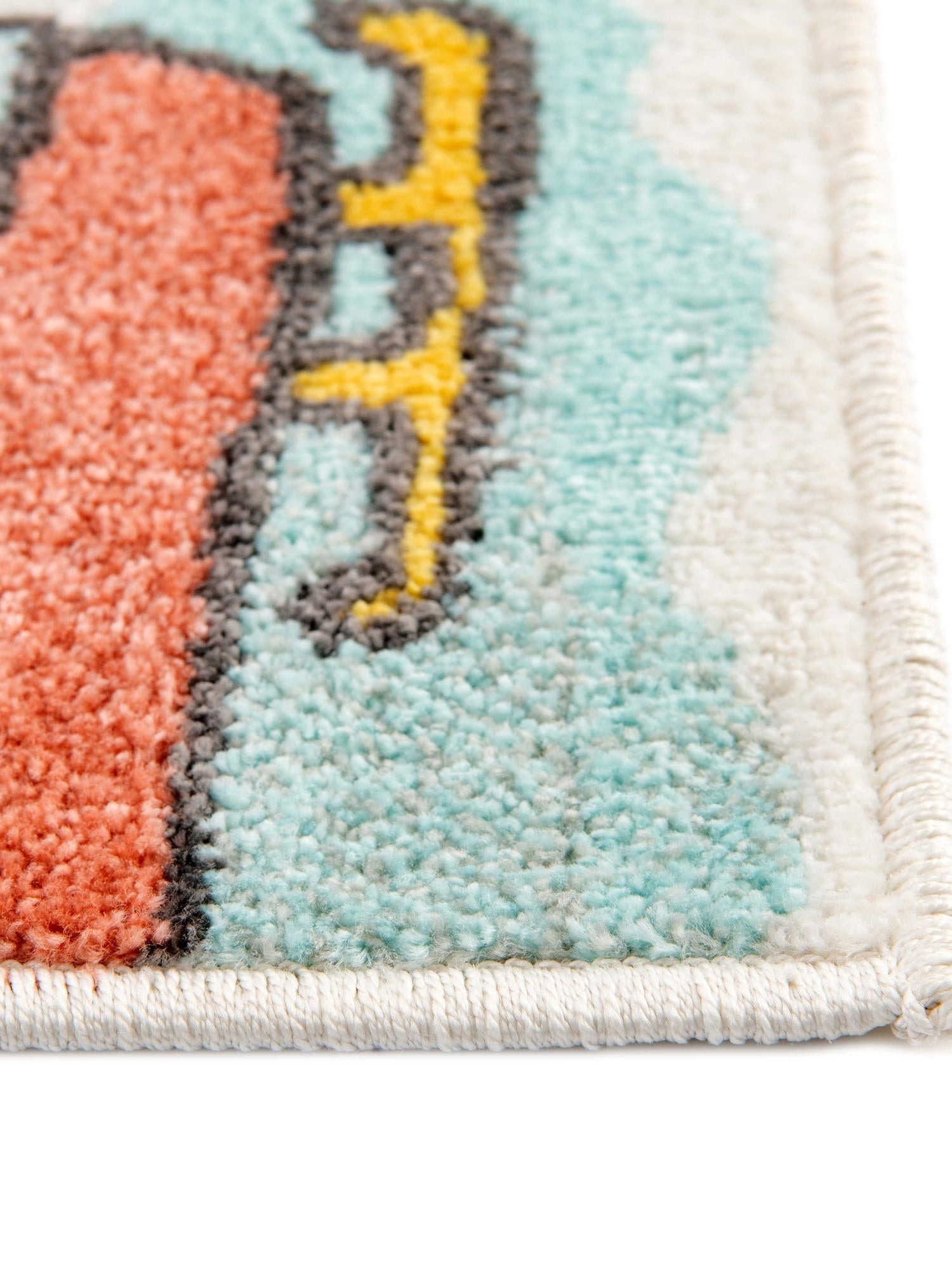 Multicolor 3' 11 x 5' 11 Whimsy Kids Rectangle Area Rug for Baby Nursery, Toddler Playroom,  Bedrooms Playful Fun Design Easy Clean Carpet for Sale at Rug Engine