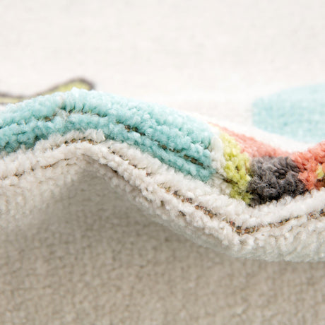 Multicolor 2' 2 x 2' 11 Whimsy Kids Rectangle Area Rug for Baby Nursery, Toddler Playroom,  Bedrooms Playful Fun Design Easy Clean Carpet for Sale at Rug Engine