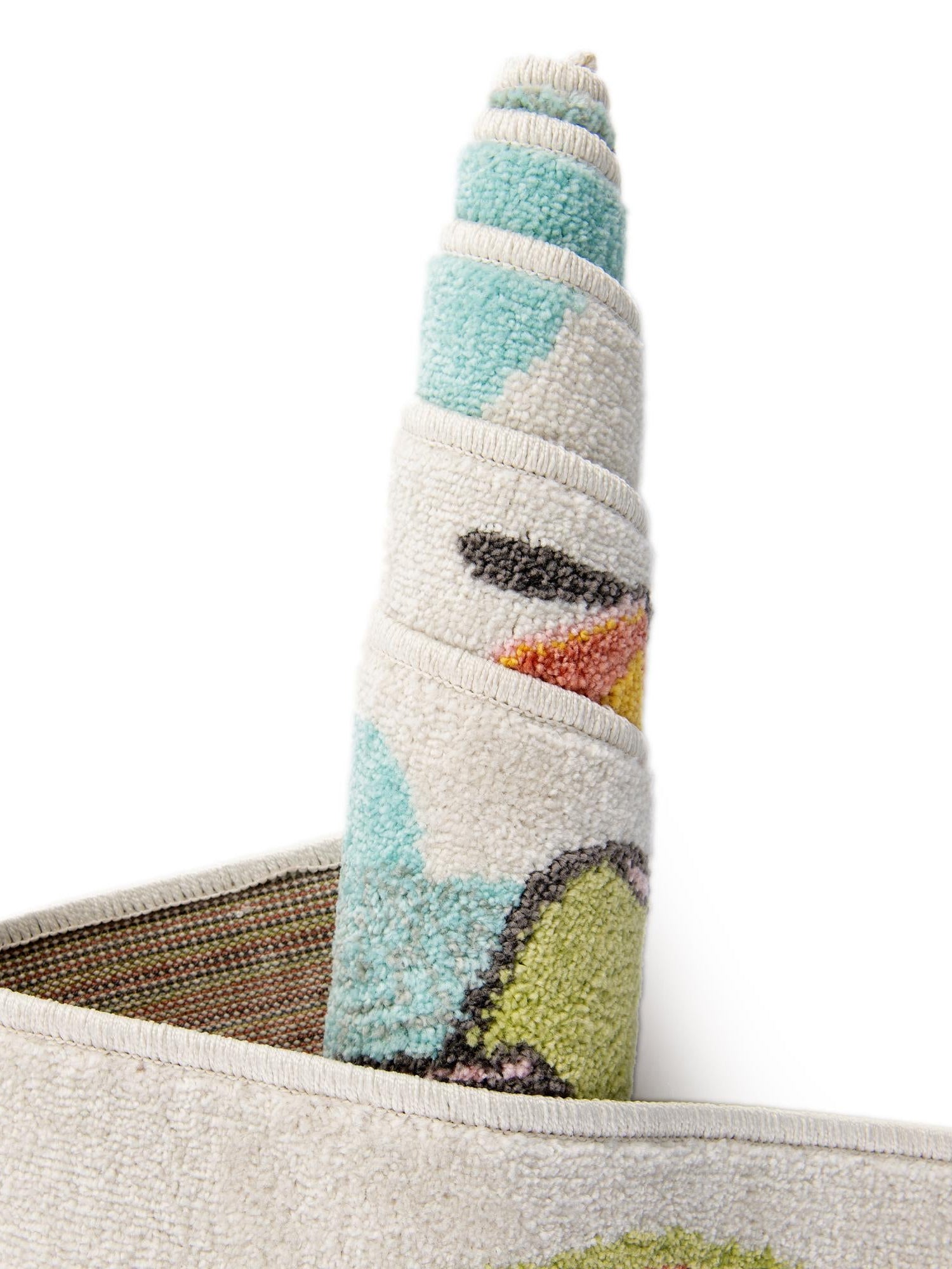 Multicolor 7' 10 x 10' Whimsy Kids Rectangle Area Rug for Baby Nursery, Toddler Playroom, Bedrooms