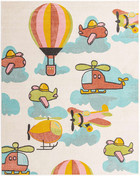 Multicolor 8' x 10' Whimsy Kids Rectangle Rug