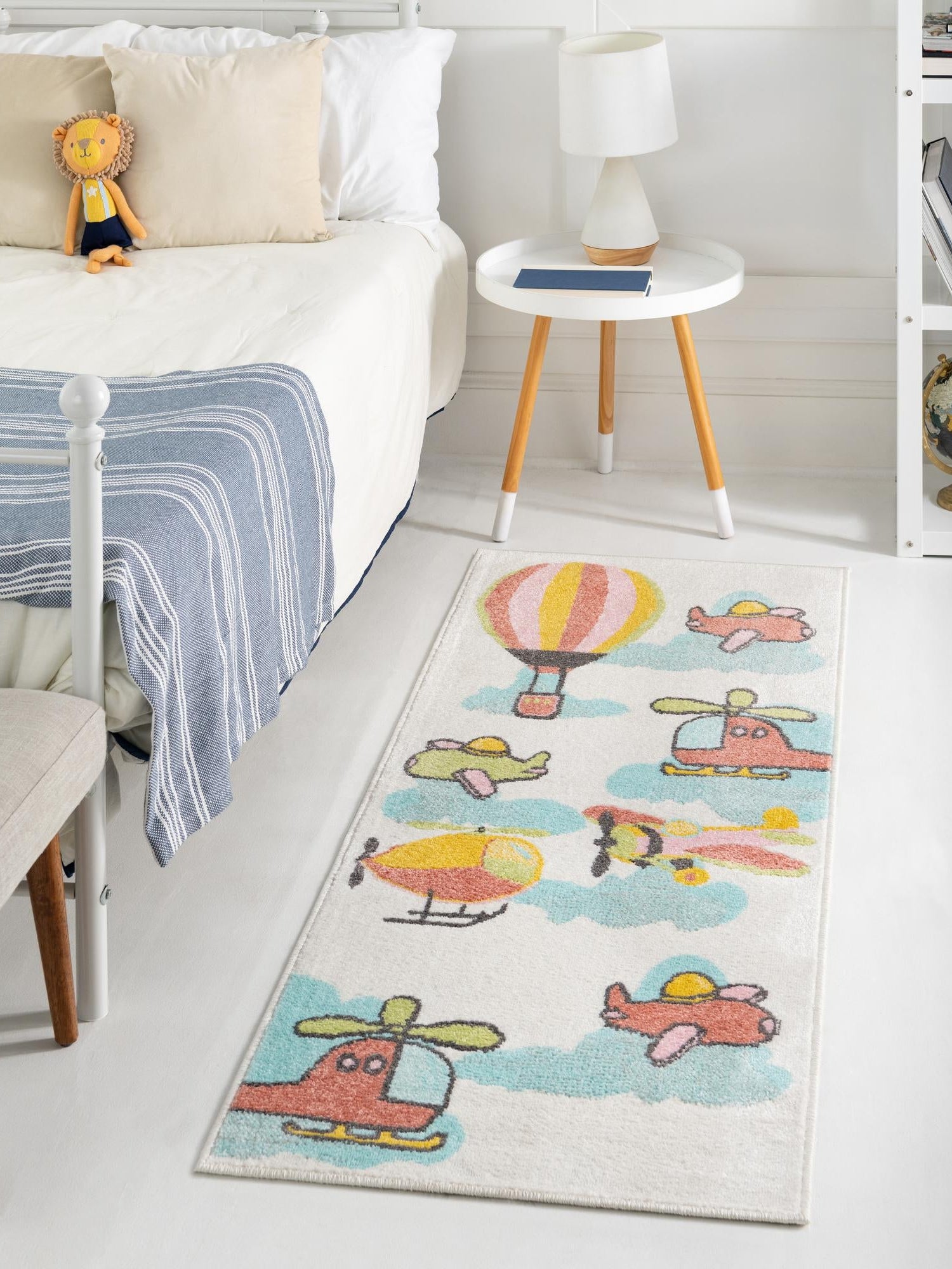 Multicolor 2' 2 x 3' 11 Whimsy Kids Runner Area Rug for Baby Nursery, Toddler Playroom,  Bedrooms Playful Fun Design Easy Clean Carpet for Sale at Rug Engine