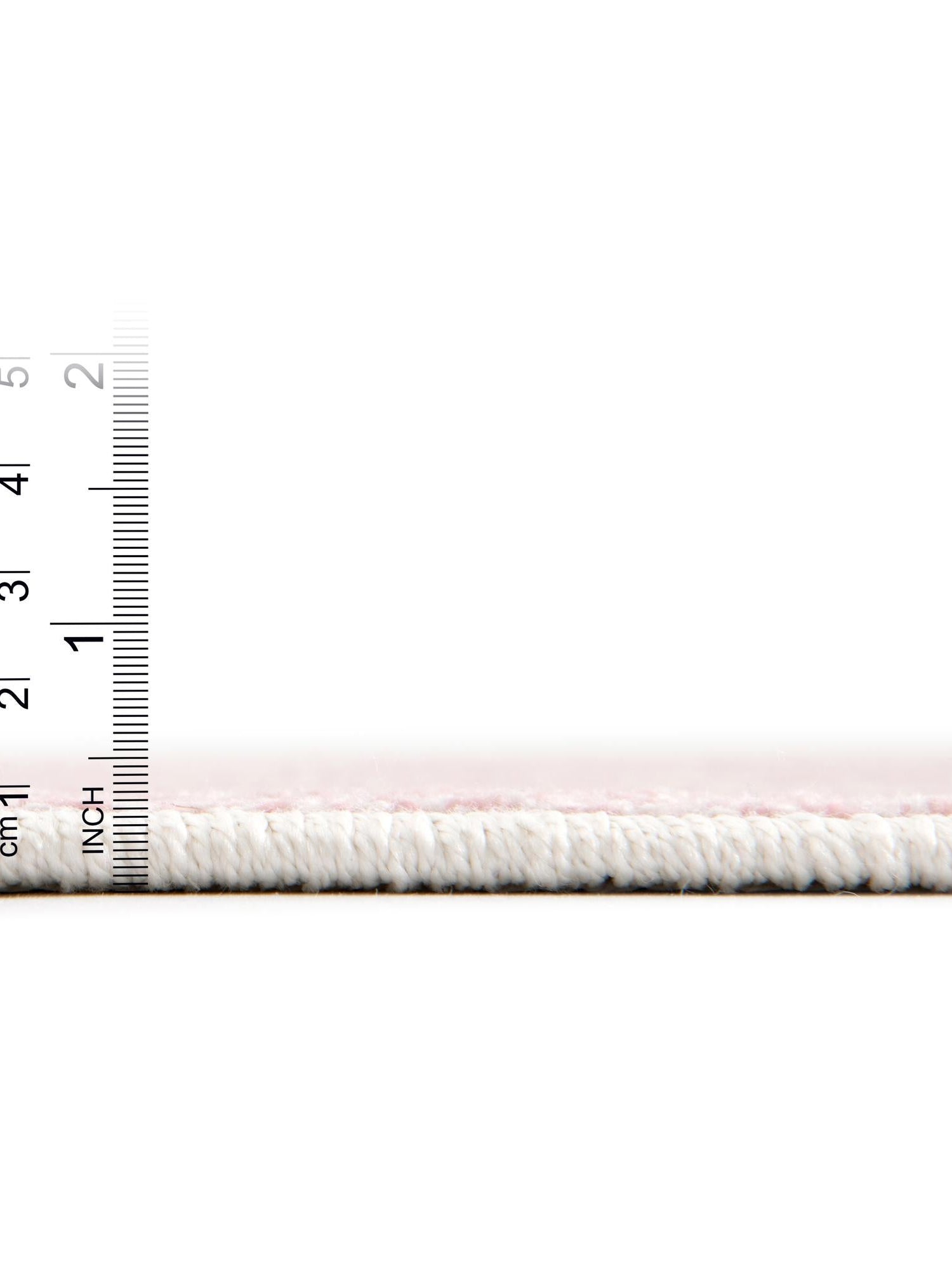 Pink 2' 2 x 2' 11 Whimsy Kids Rectangle Area Rug for Baby Nursery, Toddler Playroom, Bedrooms