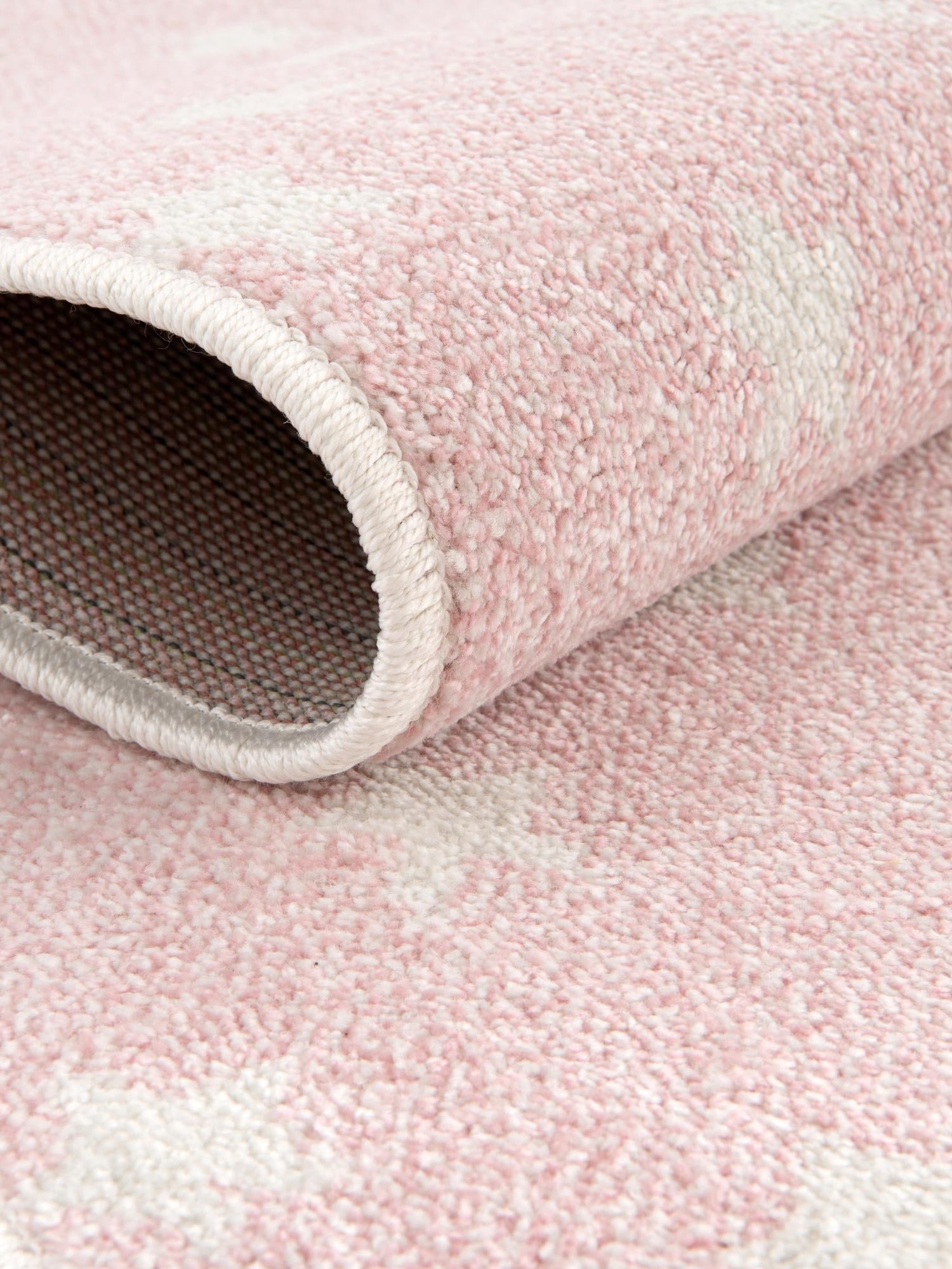 Pink 7' 10 x 10' Whimsy Kids Rectangle Area Rug for Baby Nursery, Toddler Playroom, Bedrooms