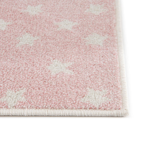 Pink 3' 11 x 5' 11 Whimsy Kids Rectangle Area Rug for Baby Nursery, Toddler Playroom, Bedrooms
