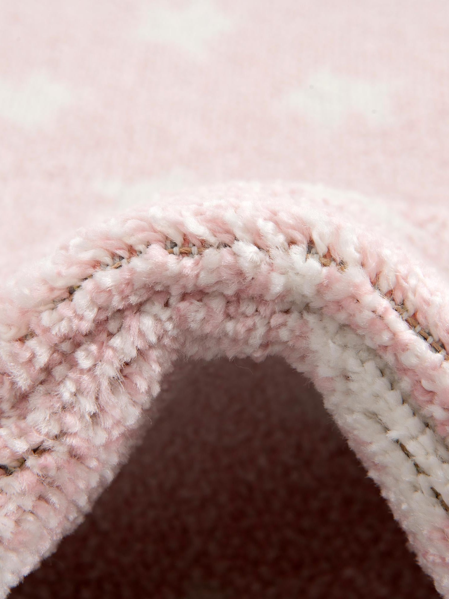 Pink 7' 10 x 10' Whimsy Kids Rectangle Area Rug for Baby Nursery, Toddler Playroom, Bedrooms