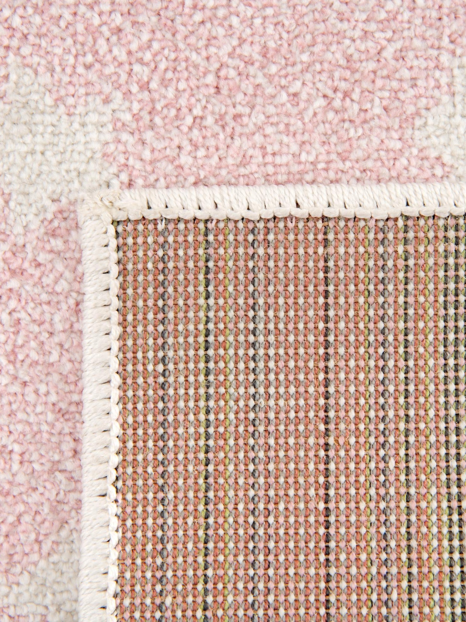 Pink 7' 10 x 10' Whimsy Kids Rectangle Area Rug for Baby Nursery, Toddler Playroom, Bedrooms