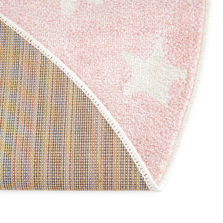 Pink 5' 3 x 5' 3 Whimsy Kids Round Area Rug for Baby Nursery, Toddler Playroom,  Bedrooms Playful Fun Design Easy Clean Carpet for Sale at Rug Engine
