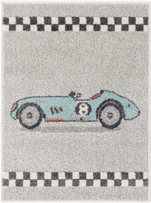 Gray 2' 2 x 3' Whimsy Kids Rectangle Rug