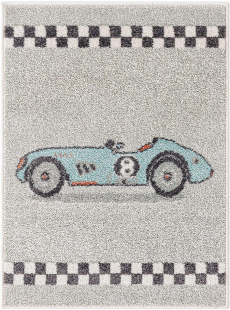 Gray 2' 2 x 3' Whimsy Kids Rectangle Rug