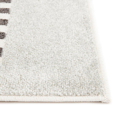 Gray 3' 11 x 5' 11 Whimsy Kids Rectangle Area Rug for Baby Nursery, Toddler Playroom, Bedrooms