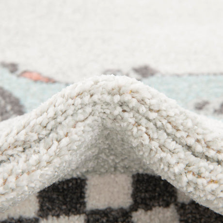 Gray 5' 3 x 8' Whimsy Kids Rectangle Area Rug for Baby Nursery, Toddler Playroom,  Bedrooms Playful Fun Design Easy Clean Carpet for Sale at Rug Engine