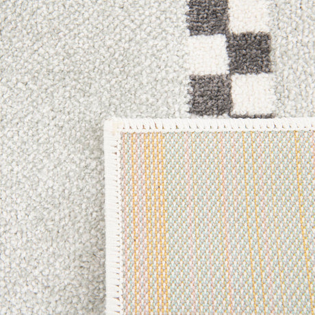 Gray 3' 11 x 5' 11 Whimsy Kids Rectangle Area Rug for Baby Nursery, Toddler Playroom, Bedrooms