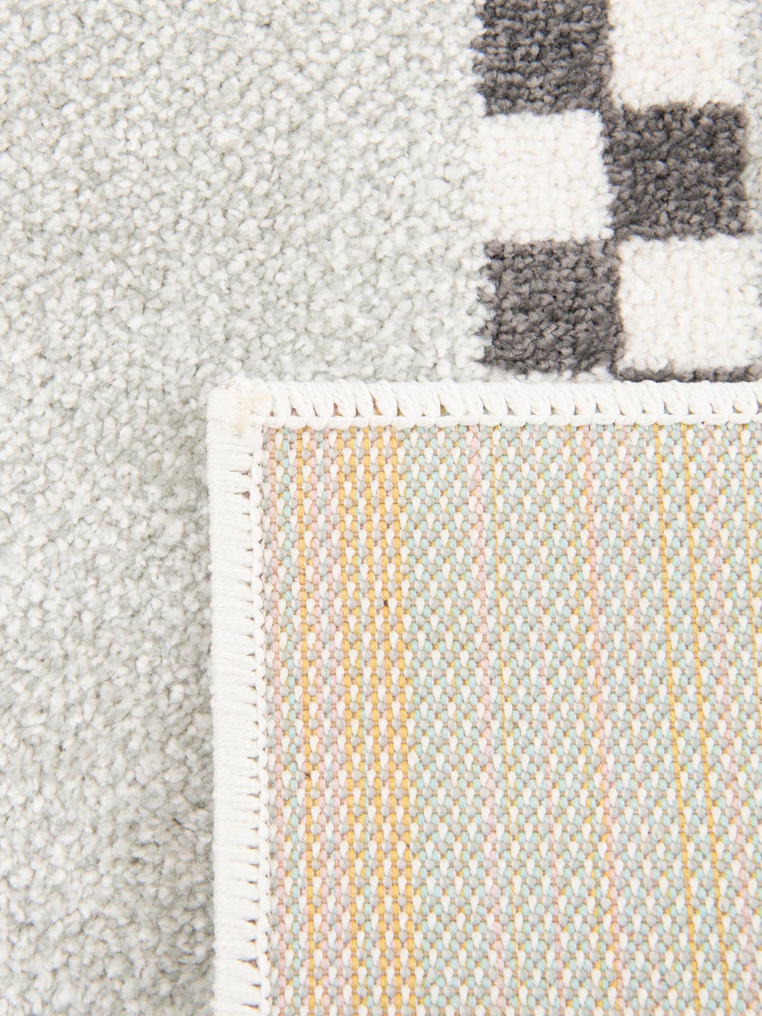 Gray 5' 3 x 8' Whimsy Kids Rectangle Area Rug for Baby Nursery, Toddler Playroom,  Bedrooms Playful Fun Design Easy Clean Carpet for Sale at Rug Engine