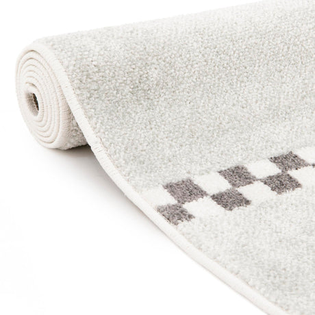 Gray 3' 11 x 5' 11 Whimsy Kids Rectangle Area Rug for Baby Nursery, Toddler Playroom, Bedrooms