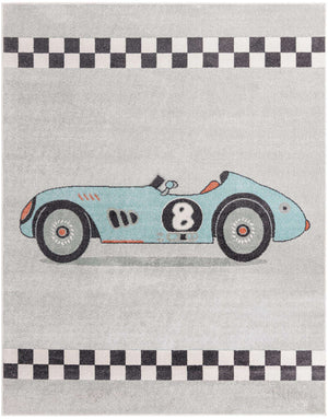 Gray 8' x 10' Whimsy Kids Rectangle Rug