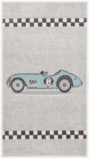 Gray 2' 2 x 4' Whimsy Kids Runner Rug