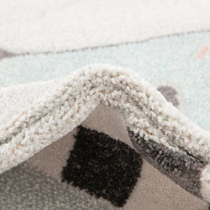 Gray 3' 3 x 3' 3 Whimsy Kids Round Rug