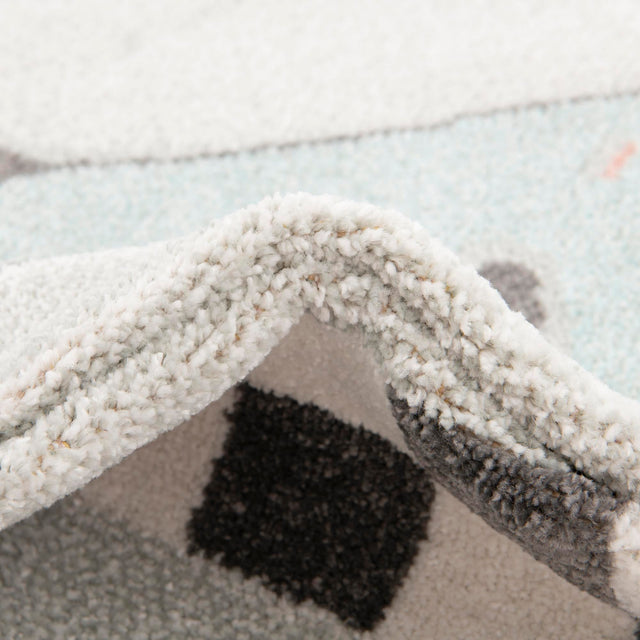 Gray 3' 3 x 3' 3 Whimsy Kids Round Rug