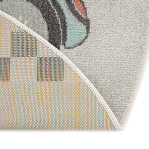 Gray 8' x 8' Whimsy Kids Round Rug