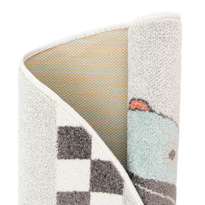 Gray 5' 3 x 5' 3 Whimsy Kids Round Rug