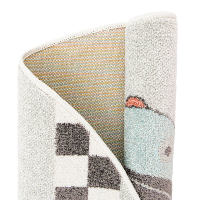 Gray 5' 3 x 5' 3 Whimsy Kids Round Rug