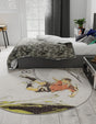 Gray 3' 3 x 3' 3 Whimsy Kids Round Rug