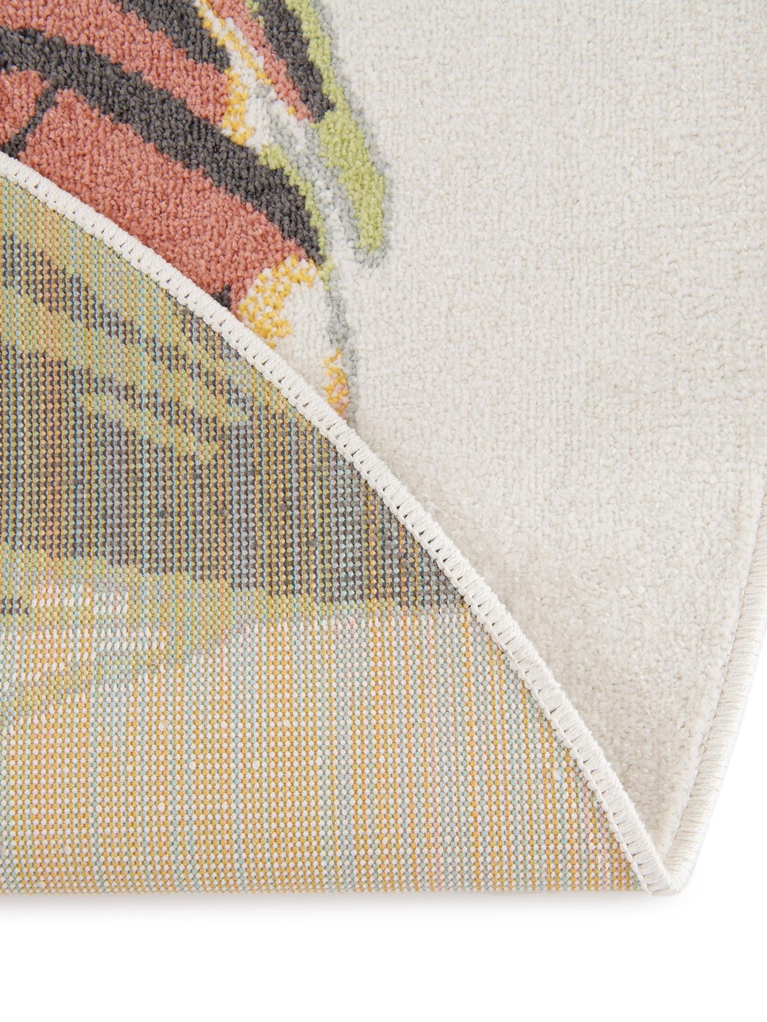 Gray 5' 3 x 5' 3 Whimsy Kids Round Area Rug for Baby Nursery, Toddler Playroom,  Bedrooms Playful Fun Design Easy Clean Carpet for Sale at Rug Engine