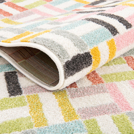 Multicolor 7' 10 x 10' Whimsy Kids Rectangle Area Rug for Baby Nursery, Toddler Playroom,  Bedrooms Playful Fun Design Easy Clean Carpet for Sale at Rug Engine