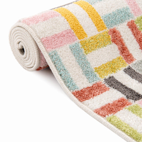 Multicolor 7' 10 x 10' Whimsy Kids Rectangle Area Rug for Baby Nursery, Toddler Playroom,  Bedrooms Playful Fun Design Easy Clean Carpet for Sale at Rug Engine
