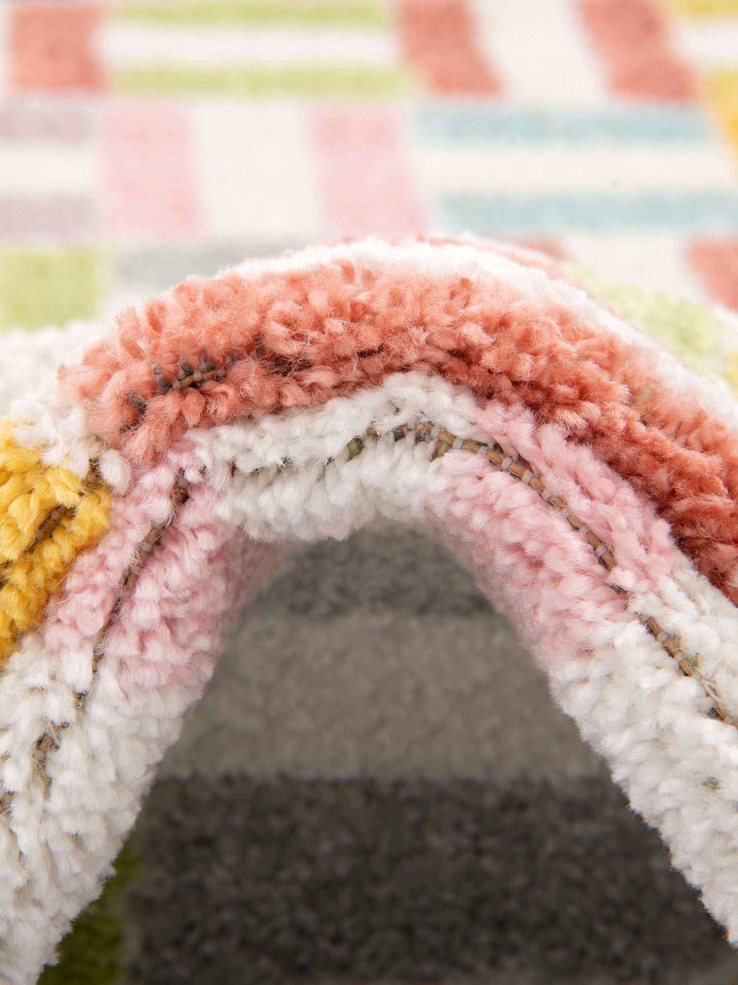 Multicolor 7' 10 x 7' 10 Whimsy Kids Round Area Rug for Baby Nursery, Toddler Playroom,  Bedrooms Playful Fun Design Easy Clean Carpet for Sale at Rug Engine