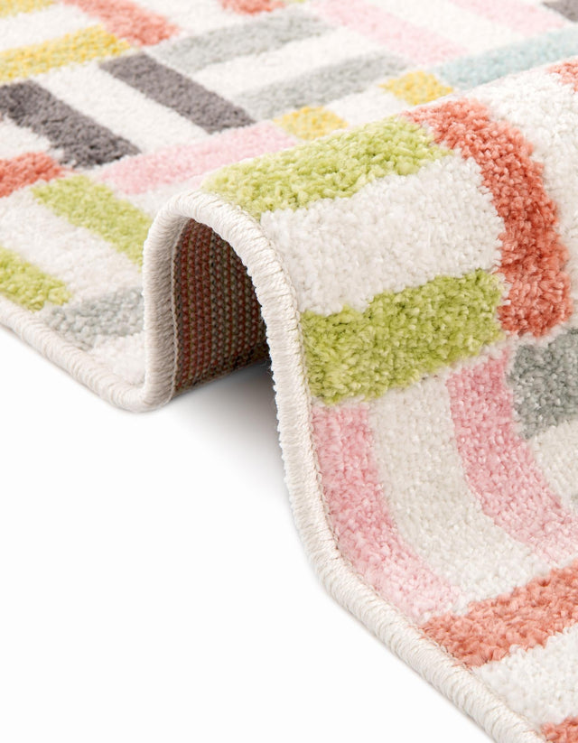 Multicolor 8' x 8' Whimsy Kids Round Rug