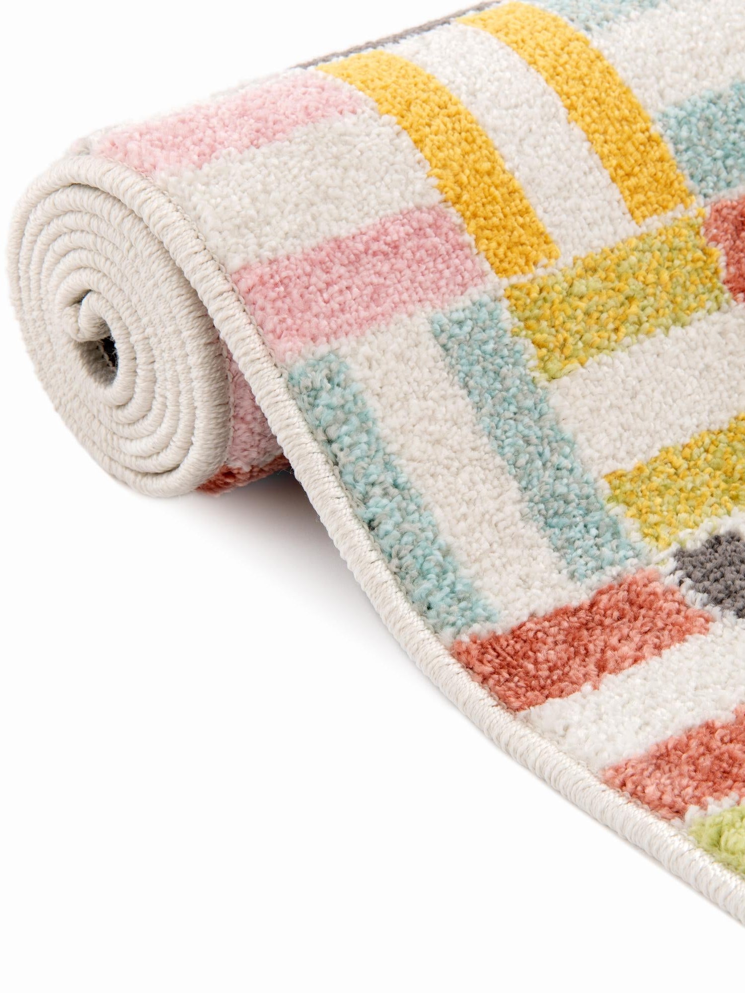 Multicolor 5' 3 x 5' 3 Whimsy Kids Round Area Rug for Baby Nursery, Toddler Playroom,  Bedrooms Playful Fun Design Easy Clean Carpet for Sale at Rug Engine