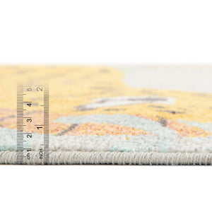 Gray 2' 2 x 3' Whimsy Kids Rectangle Rug