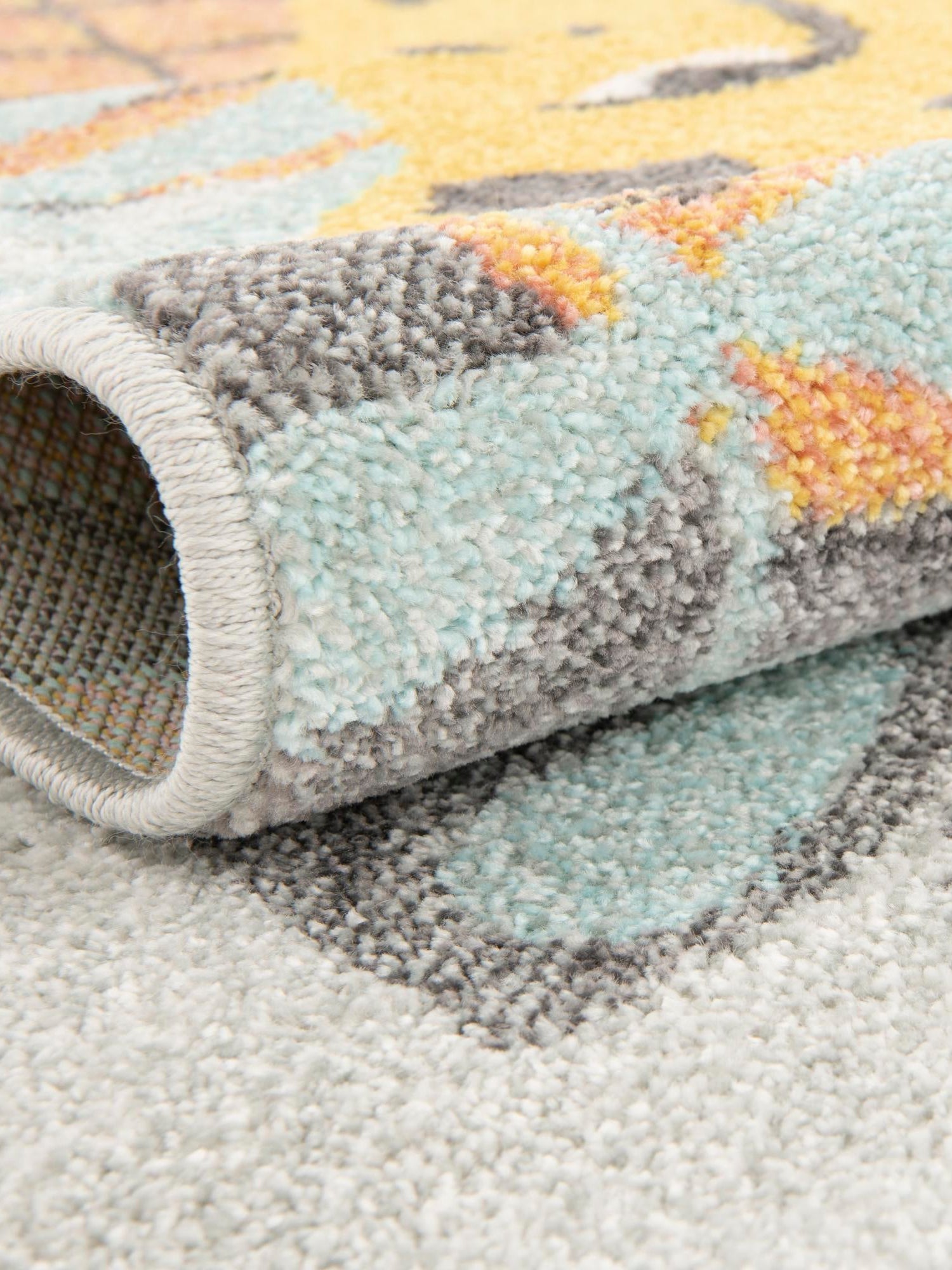 Gray 5' 3 x 8' Whimsy Kids Rectangle Area Rug for Baby Nursery, Toddler Playroom,  Bedrooms Playful Fun Design Easy Clean Carpet for Sale at Rug Engine