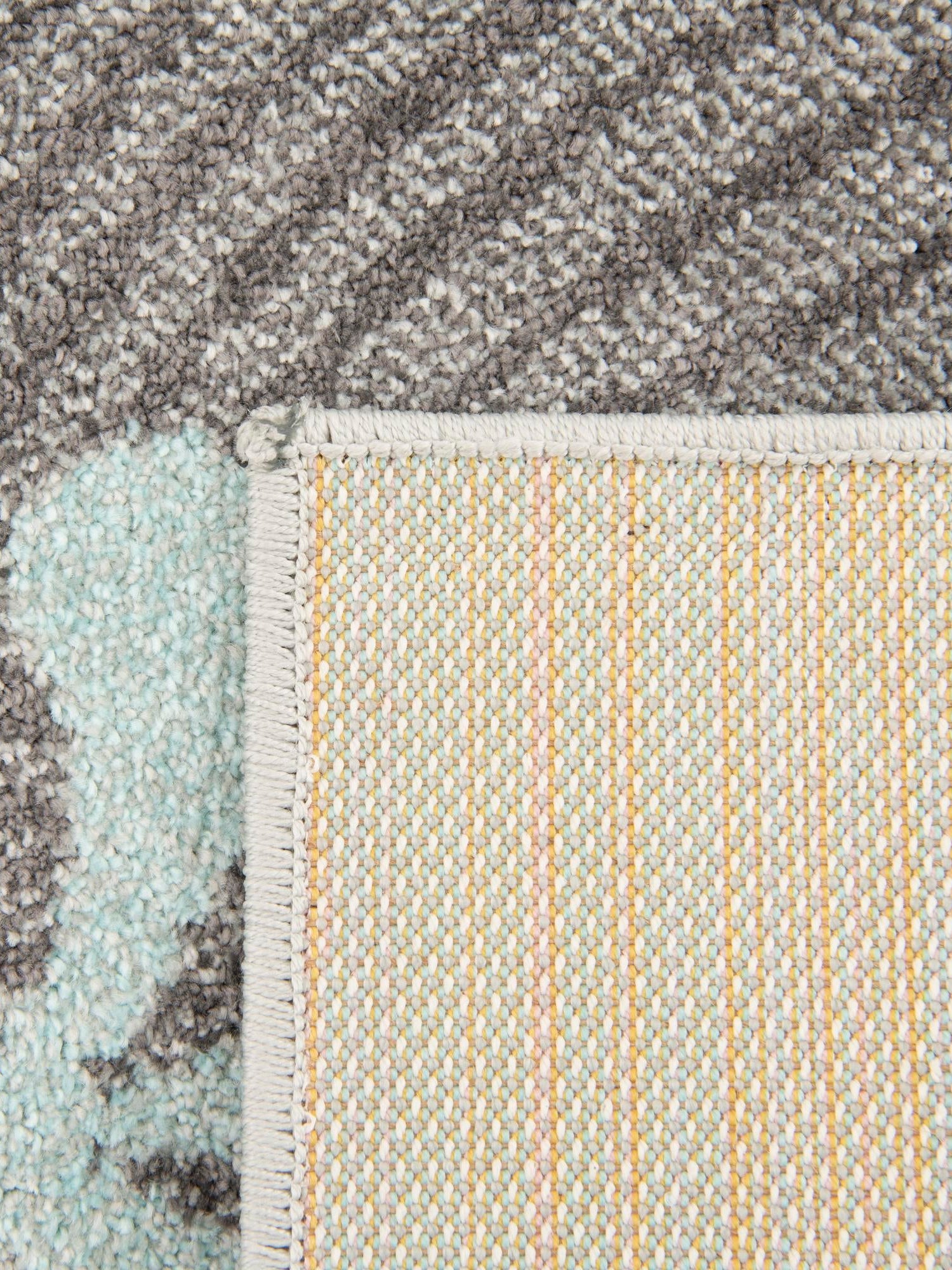 Gray 5' 3 x 8' Whimsy Kids Rectangle Area Rug for Baby Nursery, Toddler Playroom,  Bedrooms Playful Fun Design Easy Clean Carpet for Sale at Rug Engine