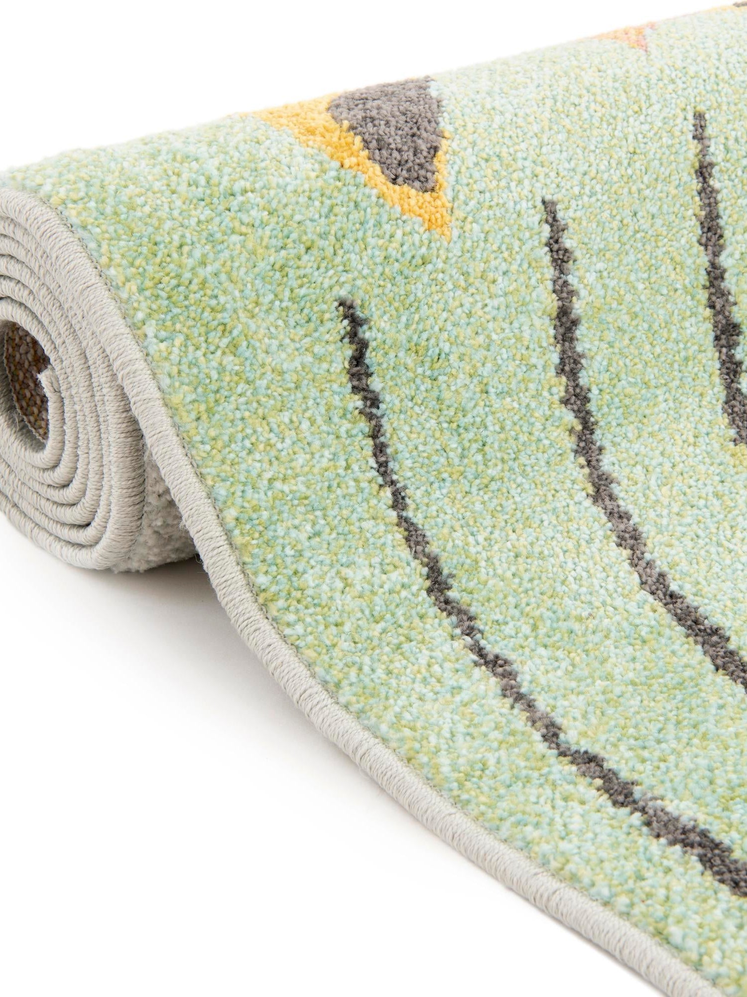 Gray 5' 3 x 8' Whimsy Kids Rectangle Area Rug for Baby Nursery, Toddler Playroom,  Bedrooms Playful Fun Design Easy Clean Carpet for Sale at Rug Engine