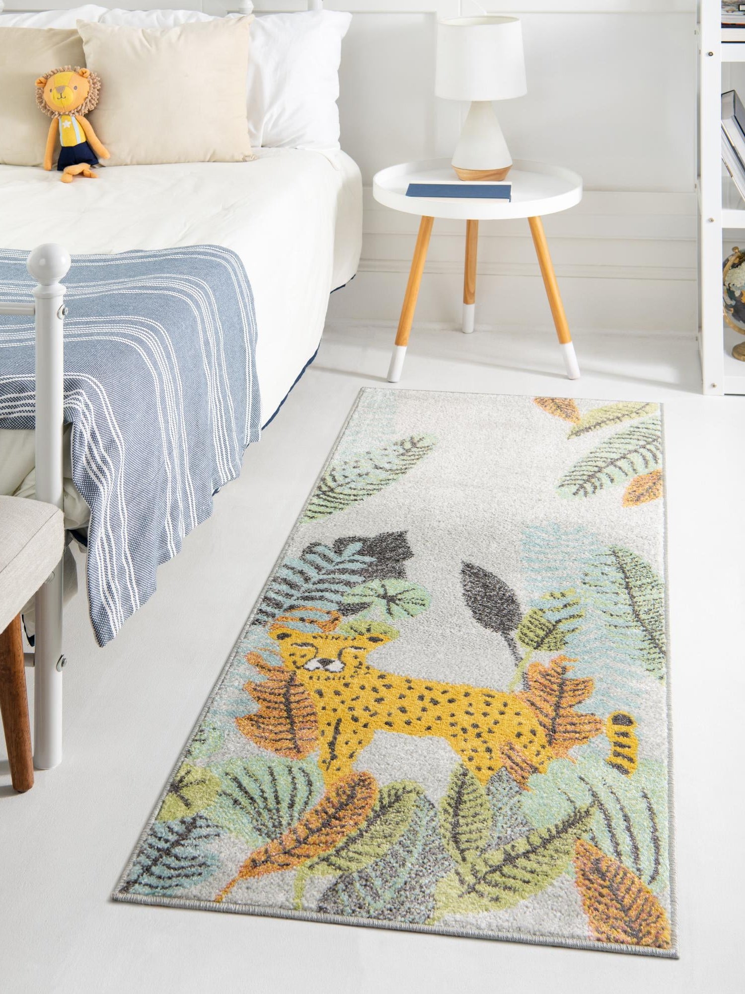 Gray 2' 2 x 3' 11 Whimsy Kids Runner Area Rug for Baby Nursery, Toddler Playroom,  Bedrooms Playful Fun Design Easy Clean Carpet for Sale at Rug Engine