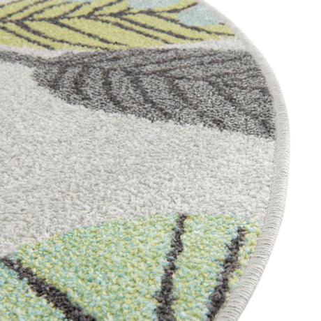 Gray 5' 3 x 5' 3 Whimsy Kids Round Area Rug for Baby Nursery, Toddler Playroom,  Bedrooms Playful Fun Design Easy Clean Carpet for Sale at Rug Engine