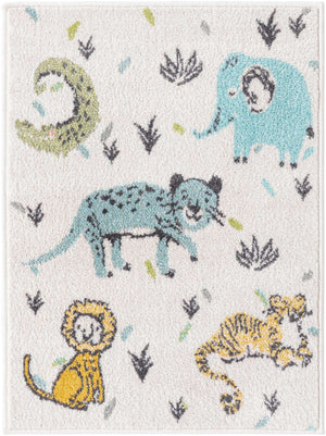 Ivory 2' 2 x 3' Whimsy Kids Rectangle Rug