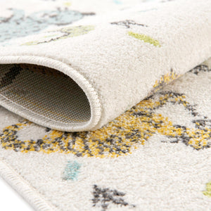 Ivory 4' x 6' Whimsy Kids Rectangle Rug
