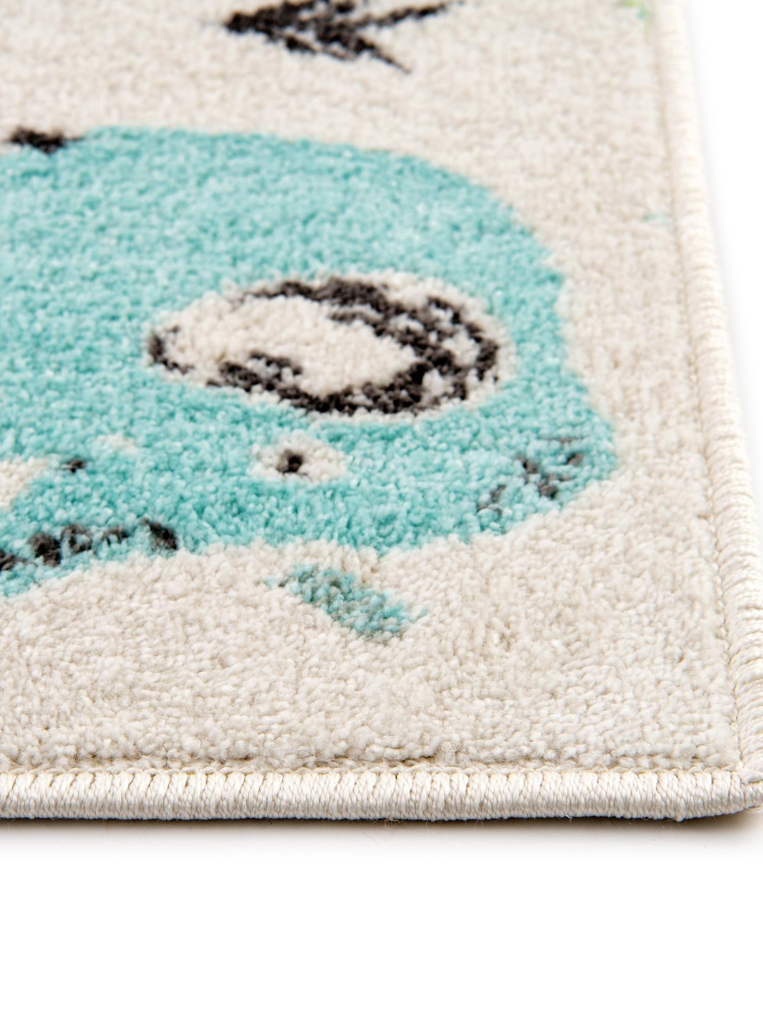 Ivory 2' 2 x 2' 11 Whimsy Kids Rectangle Area Rug for Baby Nursery, Toddler Playroom,  Bedrooms Playful Fun Design Easy Clean Carpet for Sale at Rug Engine