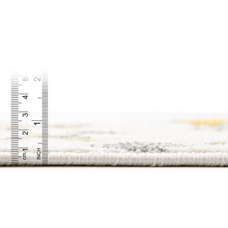 Ivory 3' 3 x 3' 3 Whimsy Kids Round Area Rug for Baby Nursery, Toddler Playroom, Bedrooms