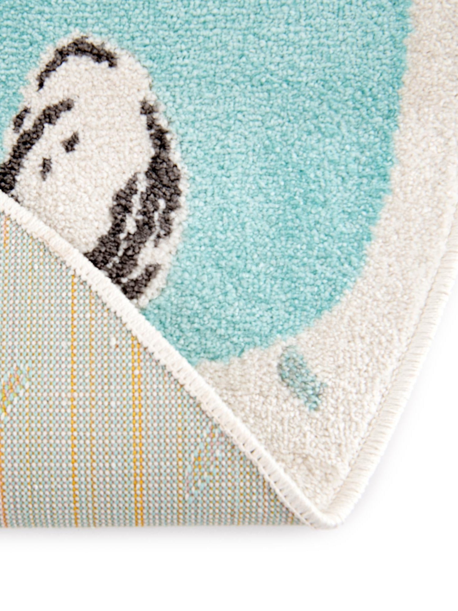 Ivory 3' 3 x 3' 3 Whimsy Kids Round Area Rug for Baby Nursery, Toddler Playroom, Bedrooms