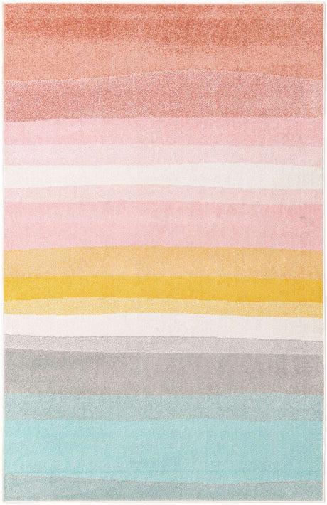 Multicolor 5' 3 x 8' Whimsy Kids Rectangle Rug